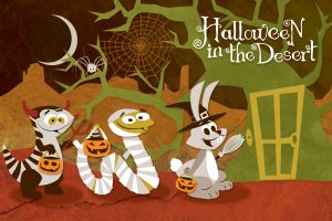 Desert Gang Halloween in the Desert ringin the door